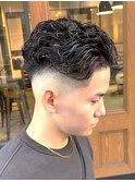 スキンフェード　ラルフカール　リバースパーマ　極道パーマ