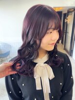 エマエコル(Emma ecole)&nbsp;Emma ecole ハイトーンカラー/寒色カラー/顔周りカット/パープル