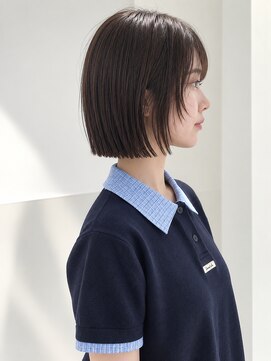 フォト 新宿三丁目(foto) 地毛風縮毛矯正韓国風顔まわりレイヤー小顔ボブ切りっぱなしボブ