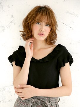 ラプト ビズ 学園前(RAPT bis) ランダムカールなボブ