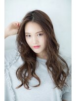 ティファ 自由が丘店(Tiffa)&nbsp;デジタルパーマバレイヤージュとろみベージュカラーモードロング