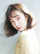 アルバム 銀座(ALBUM GINZA)&nbsp;カジュアルボブ_ウェーブパーマフォギーベージュ耳かけ_7322