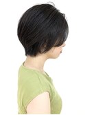 黒髪/ボブ/ショート/ショートボブ/丸み/耳かけ/小顔/30代40代