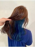 マーブル三軒茶屋/☆インナーカラー×ブルー/ブリーチ数回☆