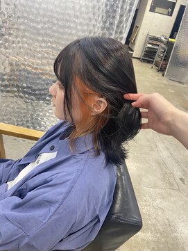 ヘアサロン ドットプラス 町田店(dot. plus) イヤリングカラー×オレンジ[町田/町田駅]