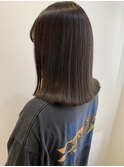 髪質改善酸性縮毛矯正×くびれヘア×グレーベージュ