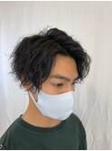 刈り上げセンターパート/ 波打ちパーマ/20代30代40代
