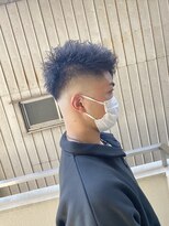 ブレイズ ザ サロン(BLAZE THE SALON)&nbsp;黒髪アップバング簡単セットゆるツイストフェード【BLAZE 大庭】