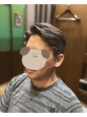 おじさん七三分け　ノーセット　ワックス無し
