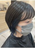 イヤリングカラー×ターコイズブルー×ショート