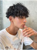 ツイストスパイラルパーマツイストパーマ波巻きスパイラルパーマ