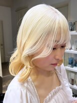 ベレーザ 渋谷(BELEZA)&nbsp;5810ニュアンスカラー艶髪ハイトーンシルキーベージュ波巻き