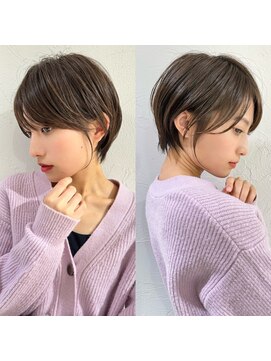 アンド ストーリーズ(&STORIES) 前髪あり耳掛け丸みくびれショートボブ20代30代40代50代(蘭)