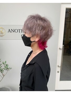 アナザーワールドココン(ANOTHER WORLD cocon) ウルフ☆ハイトーン☆インナーカラー♪