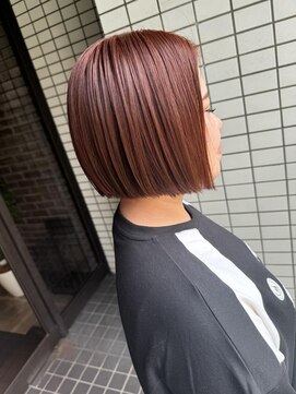 スーリール 博多店(Sourire) フレッシュオレンジ×ミニボブ