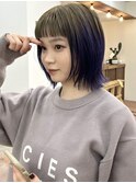 ルーツカラーレイヤーカット顔まわりカットデザインカラーYUKI