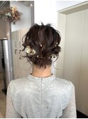 ヘアアレンジ　ボブアレンジ　お呼ばれヘア　博多