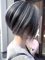 ブレイズヘアー(BLAZEhair) 【自然光でもキレイ】モノトーンバレイヤージュ×ブリーチ2回