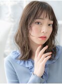 ★インナーカラーウェーブパーマ抜け感ミディアム20代30代★1