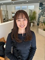 ラランジェ 緑井店(LARANJE)&nbsp;レイヤーカット×ワイドバング×グレージュカラー