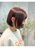 レイヤーボブとレッドオレンジカラー