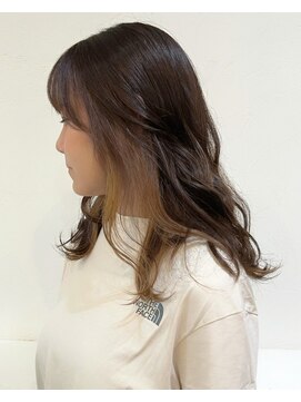 セットアップ 岡山北長瀬店(SET-UP) インナーカラーミルクティーベージュケアブリーチ透明感