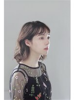モッズ ヘア 新宿サウス店(mod's hair)&nbsp;ラフウエーブ×シースルーショートバングの抜け感ボブ