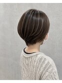 ブリーチ無しのハイライト×ショート