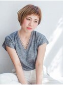 ミルクティーアッシュで美肌ショート【博多駅】