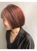 clan  小顔オレンジフレンチボブ