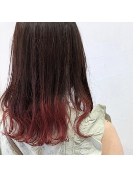 アッシュ 武蔵小金井店(Ash) *裾カラー×グラデーション×ストロベリーレッド*