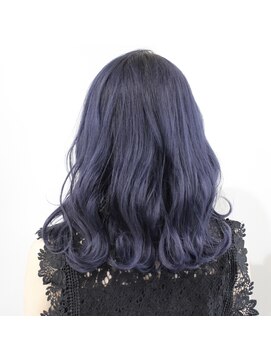 デコヘアーフラッペ(DECO HAIR frappe) ダブルカラー　ネイビー　ダークブルー