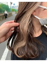 アクト 十条店(ACT)&nbsp;ホワイトベージュ　インナーカラー　イヤリングカラー