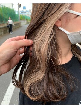 アクト 十条店(ACT) ホワイトベージュ　インナーカラー　イヤリングカラー