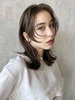 アイティーバイアルバム 下北沢店(IT by ALBUM)&nbsp;顔まわりウルフ_アースカラーくびれヘアツートンカラー_48973