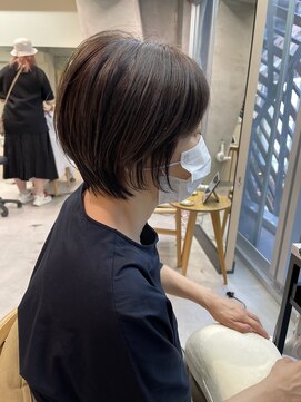 ミィ 表参道(mee.) 【mee.】ヤジマ　丸みショート♪オリーブグレージュ