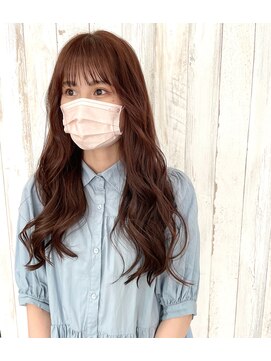 カミエ(kamie) ＊ピンクベージュ 透明感 ブリーチなし ロング 三宮美容室