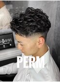 リバースカールパーマ/フェードカット
