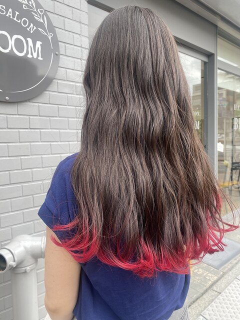 裾カラー×ピンク