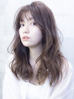 ジェニーバイメノン(JENNIE by Menon)&nbsp;レイヤーカット　オリーブベージュ　前髪　こなれミディ