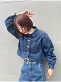 秋に向けて暖色系カラーが人気*ミニボブ*ボブヘア*ボブカット