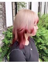 ルプラ ガーデン(le-pla garden)&nbsp;ウルフ#レッド#エンドカラー#切りっぱなしボブ#豊橋#豊川#田原