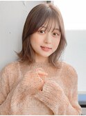 小顔 似合わせカット メルティーカラー ウェーブミディアム