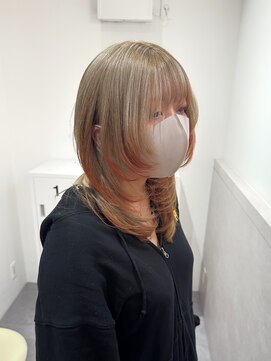 スイ(suiw) ハイトーンウルフデザインカラー【suiw】昭和町/天王寺/阿倍野