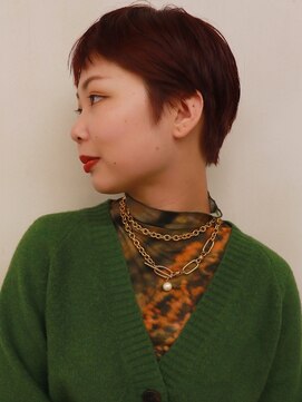 ハクボ(hakubo) タイトショート／オレンジブラウン