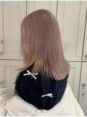 12191髪質改善金髪ホワイトブロンドマロンベージュストレート