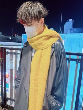 ジーナ 天神(Zina) ハイライトフェザーパーマ 【メンズサロンZina天神】