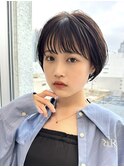 うる艶カラー30代40代50代丸みショートひし形新宿