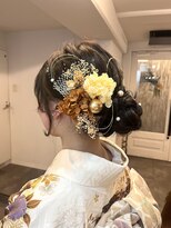 スリー(three)&nbsp;成人式　ヘアセット　着付け