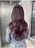 ブリーチなしダブルカラーでチェリーレッドに♪